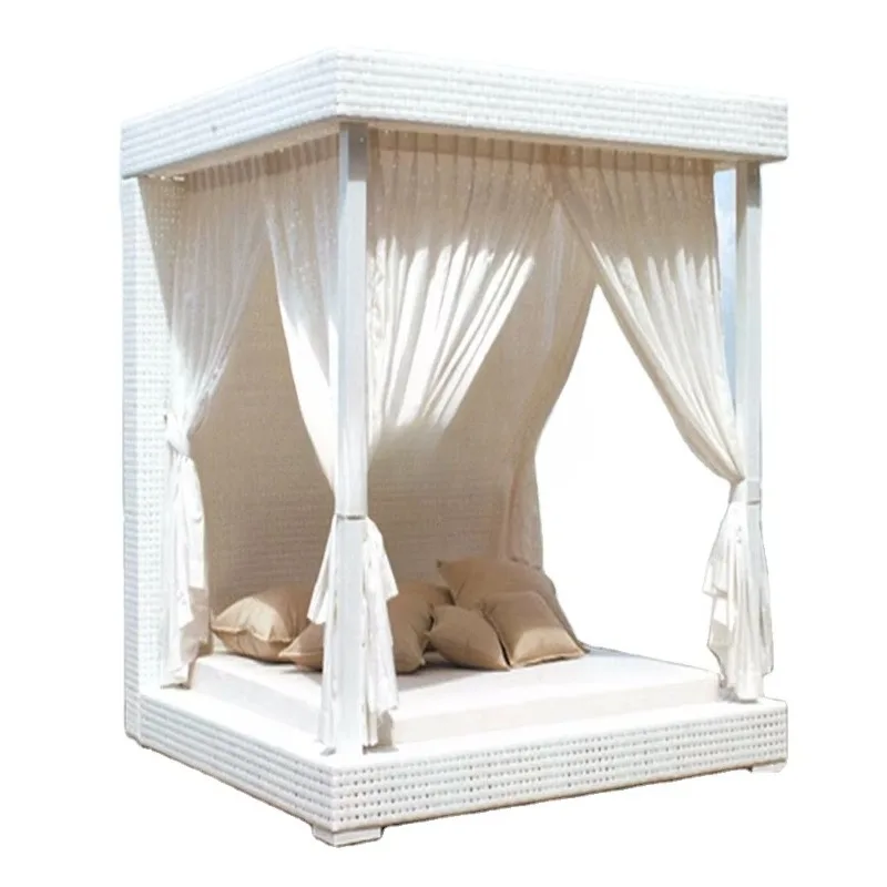 Deluxe Rattan Sofa Bed with Curtains Outdoor Leisure Wicker Sun Bed
Deluxe Rattan Sofa Bed with Curtains Outdoor Leisure Wicker Sun Bed