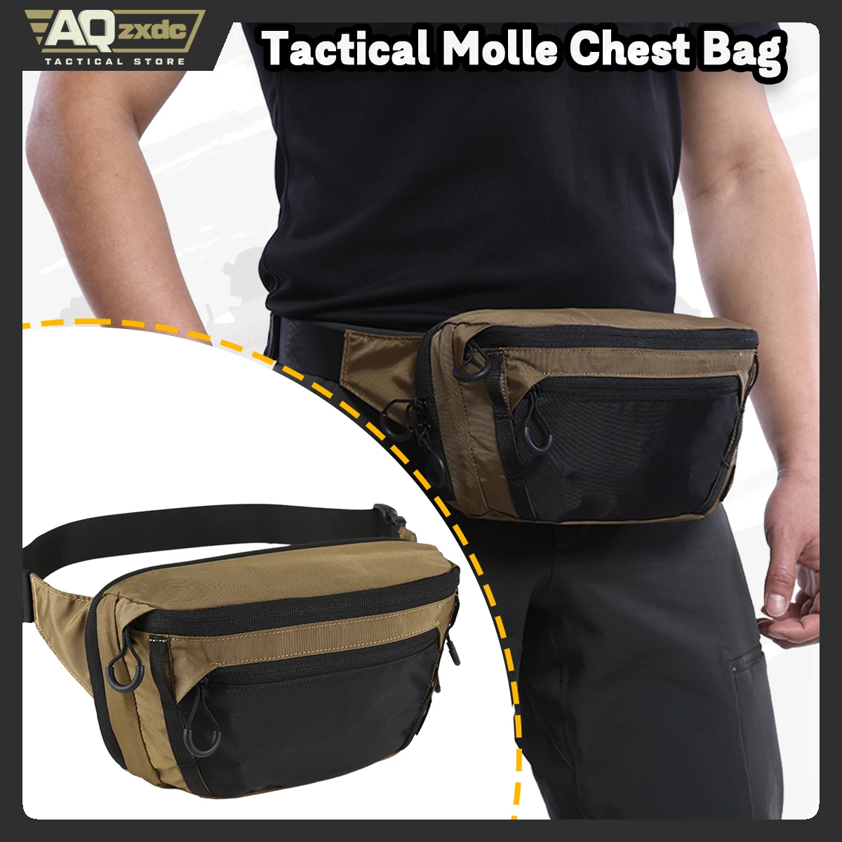 AQzxdc Тактический нагрудный ремень Molle Поясная сумка для скрытого ношения с кобурой для EDC Костюм для страйкбола CQB Тактическая игра
AQzxdc Тактический нагрудный ремень Molle Поясная сумка для скрытого ношения с кобурой для EDC Костюм для страйкбола CQB Тактическая игра