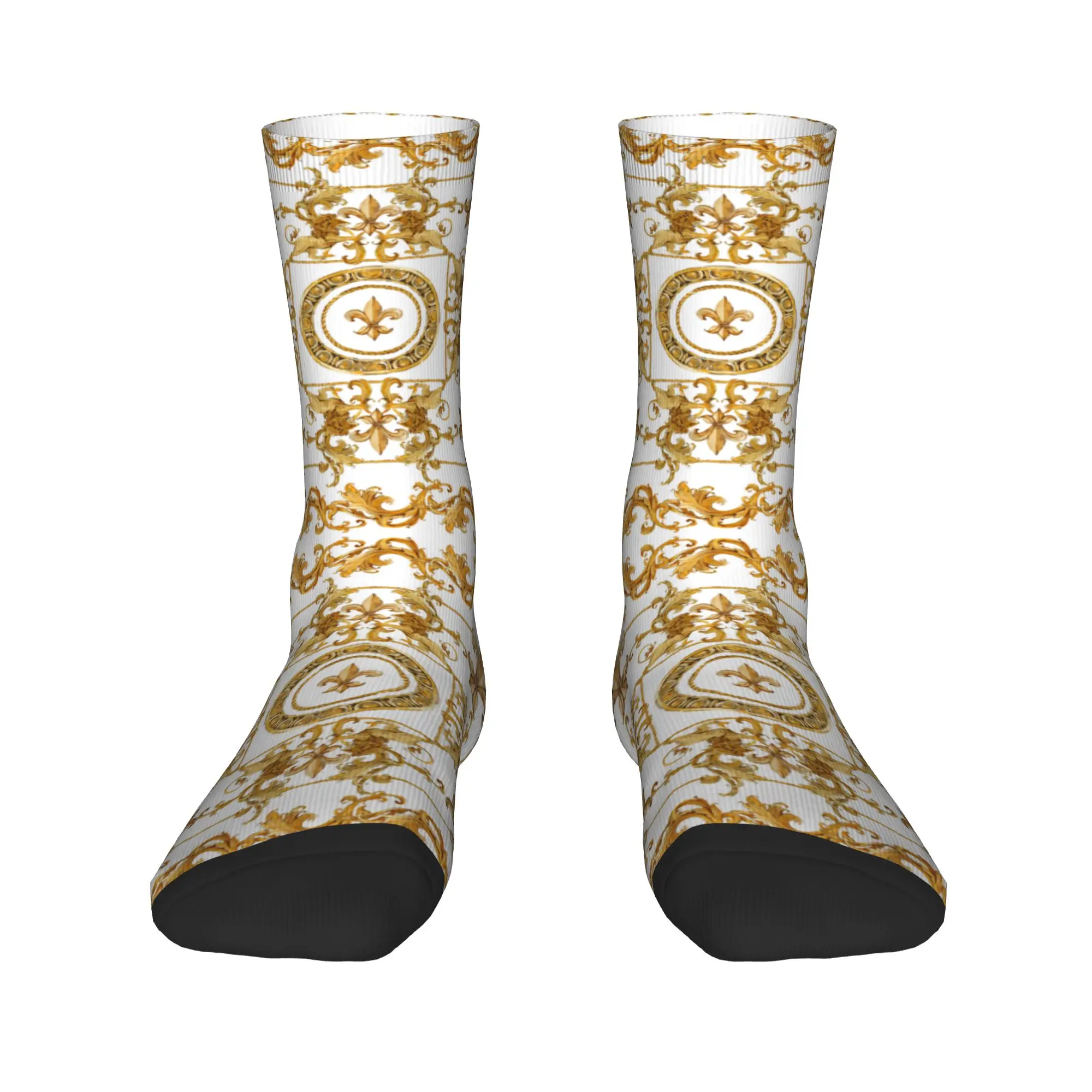 Fashion Printing Golden Lion And Damask Ornament Socks for Men Women Stretchy Summer Autumn Winter Baroque Crew Socks
Fashion Printing Golden Lion And Damask Ornament Socks for Men Women Stretchy Summer Autumn Winter Baroque Crew Socks