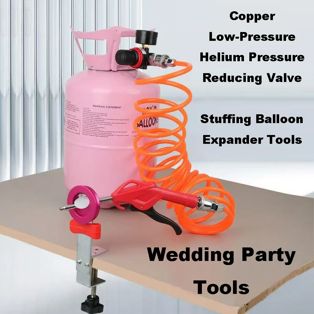 Copper Low-Pressure Helium Pressure Reducing Valve with Inside Balloon Baloon Stuffing Tool Kit For Wedding , Party, Birthday
Copper Low-Pressure Helium Pressure Reducing Valve with Inside Balloon Baloon Stuffing Tool Kit For Wedding , Party, Birthday