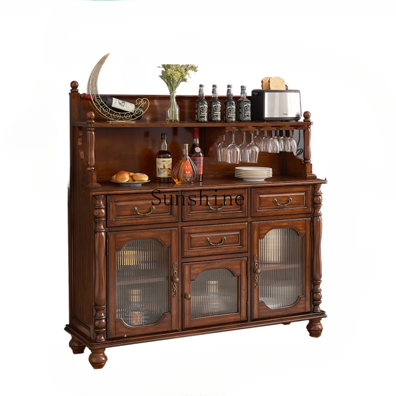 American all-solid wood storage tea cabinet with door European storage side cabinet
American all-solid wood storage tea cabinet with door European storage side cabinet