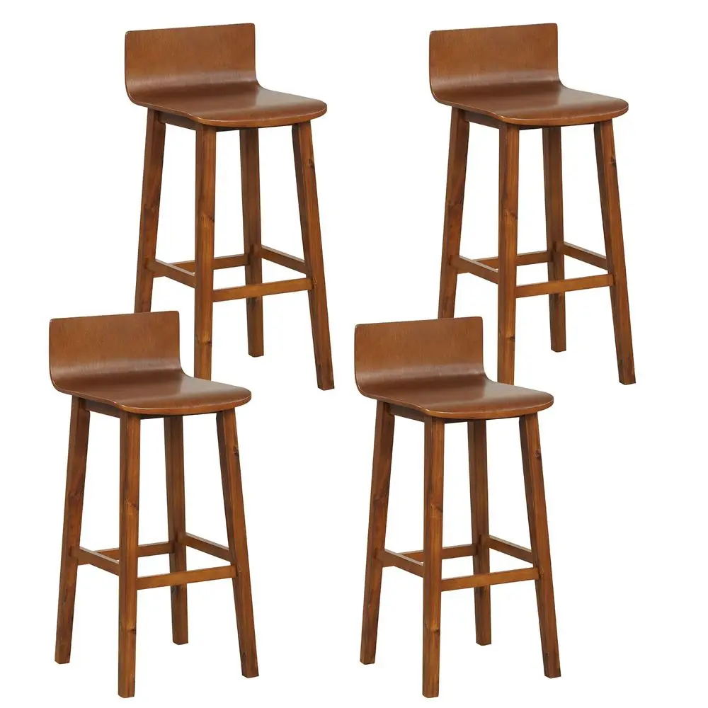 Solid Wood Bar Stools Set of 4, 29inch Counter Height Chairs with Low Back and Footrest, Farmhouse Wooden Armless Barstools for
Solid Wood Bar Stools Set of 4, 29inch Counter Height Chairs with Low Back and Footrest, Farmhouse Wooden Armless Barstools for