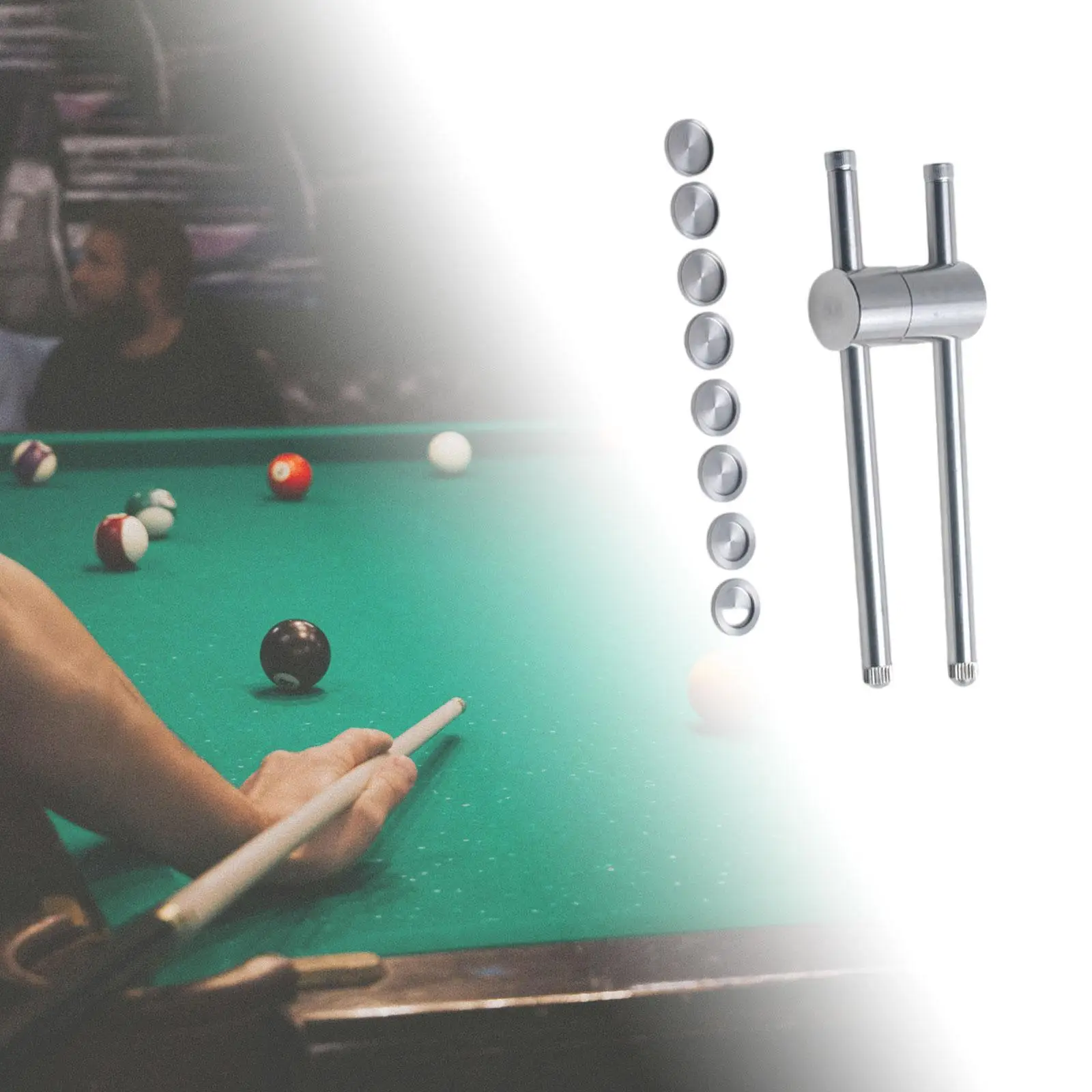 Pool Cue Tip Press Tool Presser Detachable Practical Universal Stainless Steel Pressing Tool for Repair Billiard Accessories
Pool Cue Tip Press Tool Presser Detachable Practical Universal Stainless Steel Pressing Tool for Repair Billiard Accessories