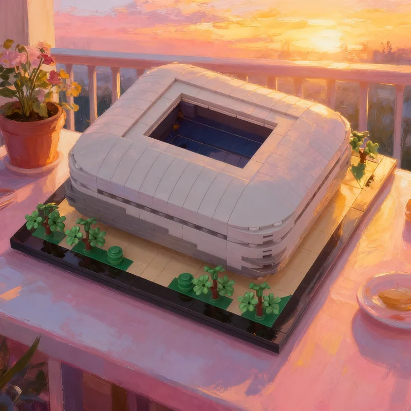 598pcs MOC New Santiago Bernabeu Stadium Real Sports Soccer Model Building Blocks Construction Toys Christmas Gifts Brick Kids
598pcs MOC New Santiago Bernabeu Stadium Real Sports Soccer Model Building Blocks Construction Toys Christmas Gifts Brick Kids