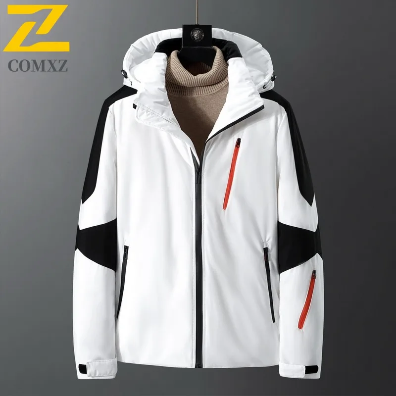 COMXZ Classic Men Down Jacket Splicing Hooded Outdoor Adventure Thickened Warm Parka Fashion Streetwear Style Autumn Winter Coat
COMXZ Classic Men Down Jacket Splicing Hooded Outdoor Adventure Thickened Warm Parka Fashion Streetwear Style Autumn Winter Coat