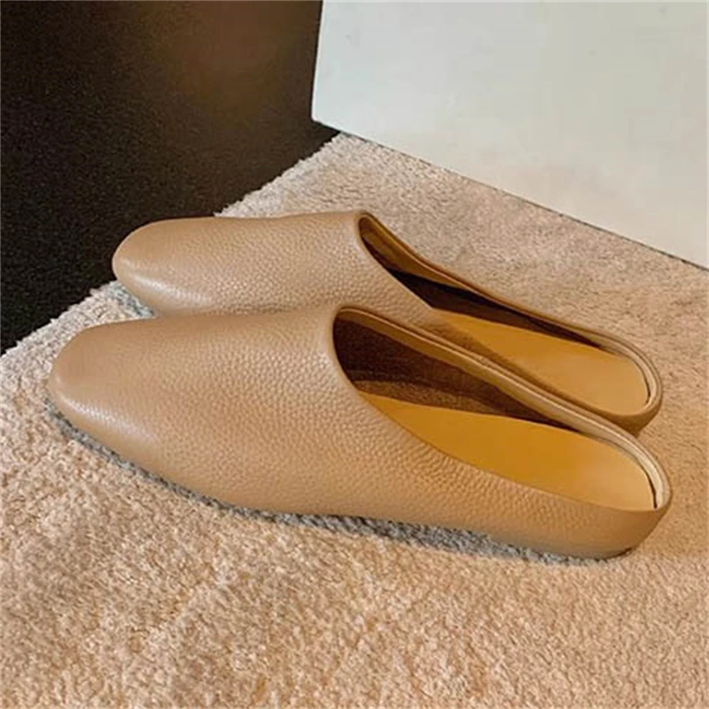 Aneikeh Summer Women's Beige Comfortable Soft Leatherr Mules Square Toe Slip on Backless Flat Loafers Casual Office Home Shoes
Aneikeh Summer Women's Beige Comfortable Soft Leatherr Mules Square Toe Slip on Backless Flat Loafers Casual Office Home Shoes