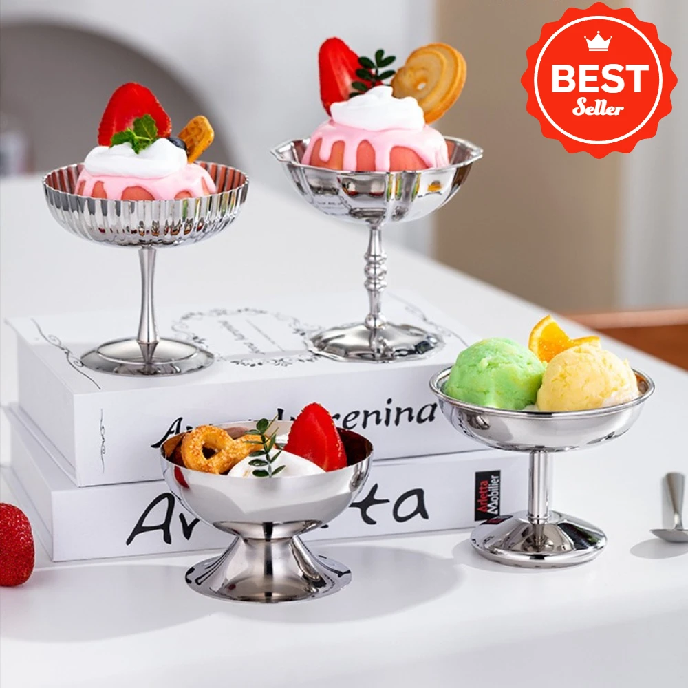 Ice Cream Dessert Cup 304 Stainless Steel Salad Bowl Snack Plate Pudding Cup Dessert Fruit Dish High Foot Dessert Factory Store
Ice Cream Dessert Cup 304 Stainless Steel Salad Bowl Snack Plate Pudding Cup Dessert Fruit Dish High Foot Dessert Factory Store