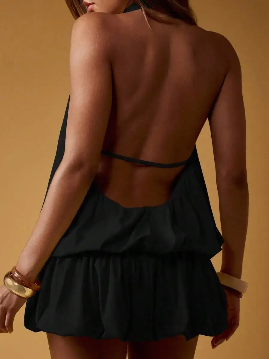 Backless Halter Neck Mini Dress Sleeveless Ruffle Hem Evening Party Summer Club Wedding Guest
Backless Halter Neck Mini Dress Sleeveless Ruffle Hem Evening Party Summer Club Wedding Guest