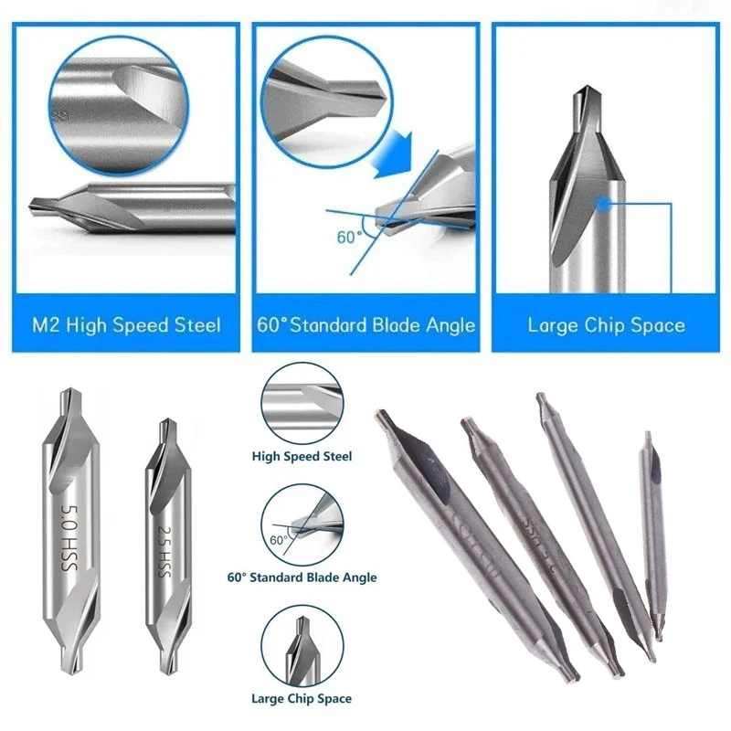 1 Set 1/1.5/2/2.5/3/4/5 Center Drill Bits Set,60-Degree Angle Center Drill Bits Kit Countersink Tools For Lathe Metalworking
1 Set 1/1.5/2/2.5/3/4/5 Center Drill Bits Set,60-Degree Angle Center Drill Bits Kit Countersink Tools For Lathe Metalworking