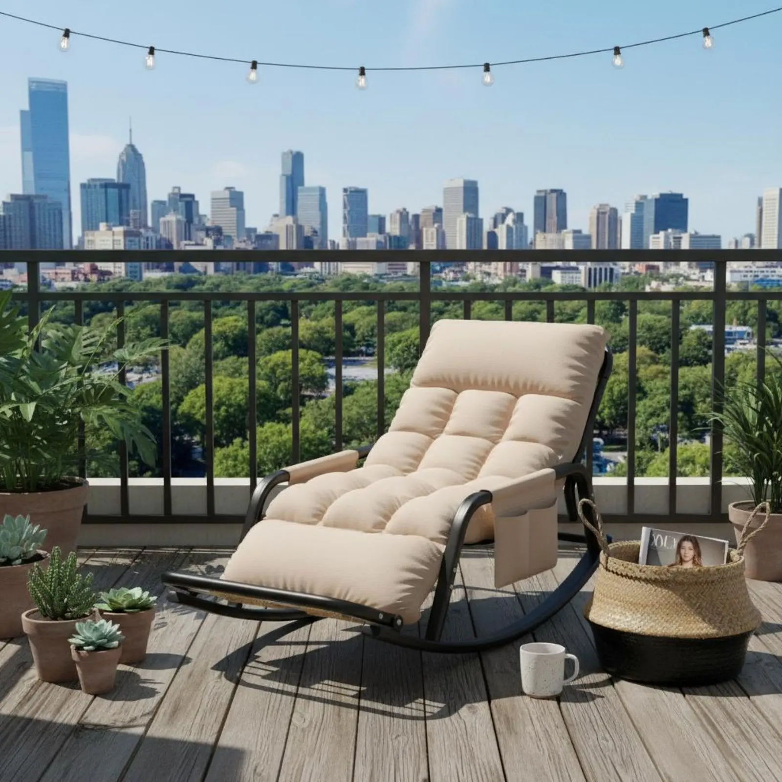 Two Person Rocking Chair Ergonomic Design Modern Teddy Fabric Recliner Upholstered Rocking Chair Sturdy Wood Base for Balcony
Two Person Rocking Chair Ergonomic Design Modern Teddy Fabric Recliner Upholstered Rocking Chair Sturdy Wood Base for Balcony