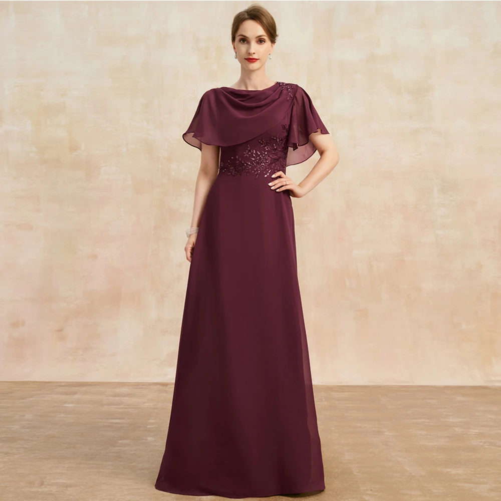 Burgundy Scoop Mother of Bride Dresses with Lace Short Sleeve Wedding Party Dresses for Women Summer Chiffon Robe De Soirée New
Burgundy Scoop Mother of Bride Dresses with Lace Short Sleeve Wedding Party Dresses for Women Summer Chiffon Robe De Soirée New