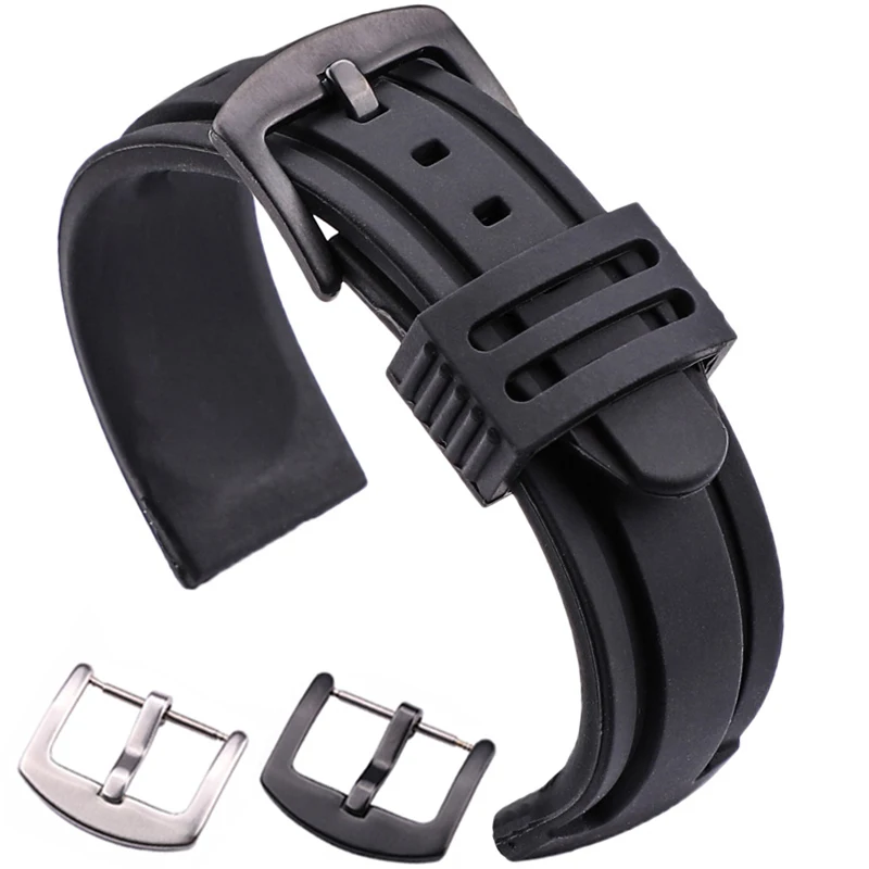 Rubber Watch Band Strap High Quality Sport Soft Diving Silicone Watchband Stainless Steel Metal Buckle Bracelet 20mm 22mm 24mm
Rubber Watch Band Strap High Quality Sport Soft Diving Silicone Watchband Stainless Steel Metal Buckle Bracelet 20mm 22mm 24mm