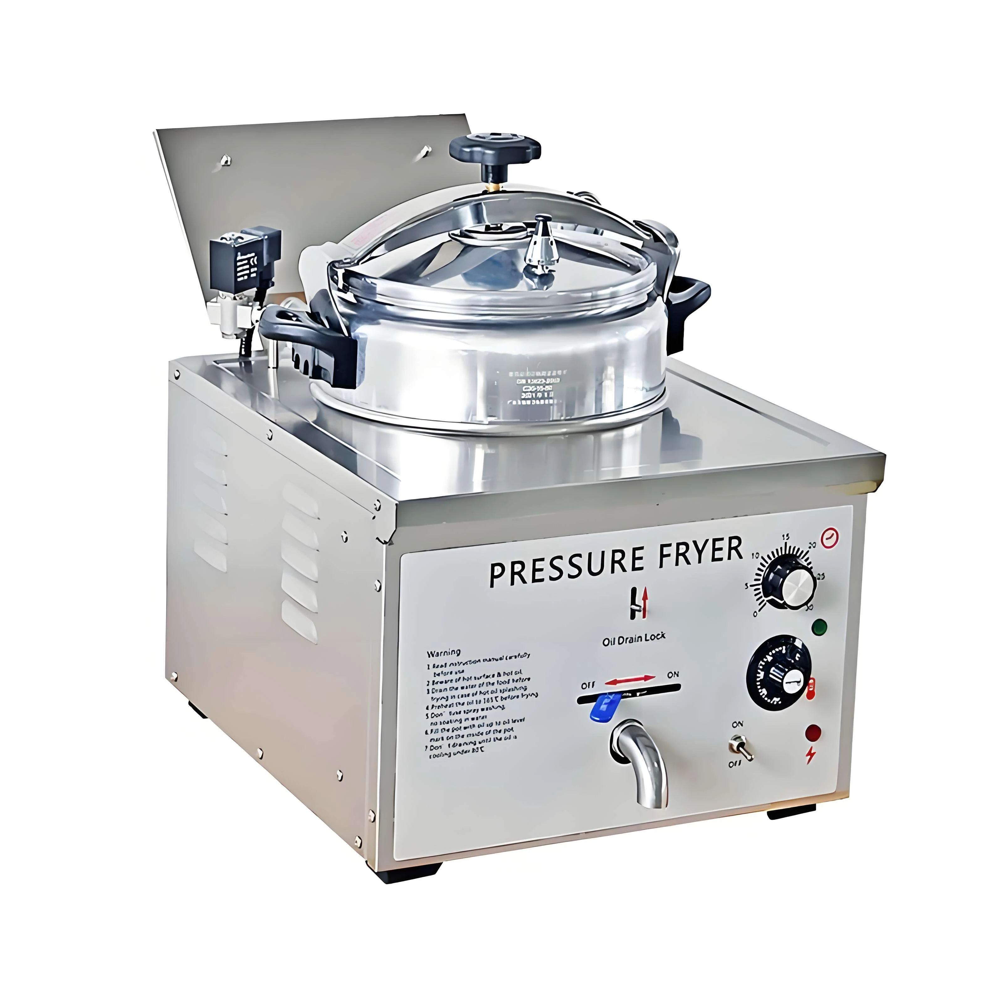 16L Commercial Electric Stainless Steel 3000W Chicken Henny Penny KFC Broaster Deep Fryer Machine Parts Equipment Pressure Fryer
16L Commercial Electric Stainless Steel 3000W Chicken Henny Penny KFC Broaster Deep Fryer Machine Parts Equipment Pressure Fryer