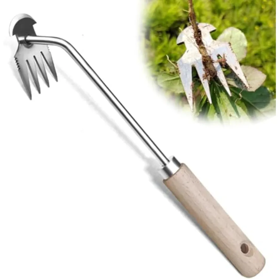 Manual Weed Puller Tool 4-Claw Steel Head Wooden Handle Hand Garden Weeder
Manual Weed Puller Tool 4-Claw Steel Head Wooden Handle Hand Garden Weeder