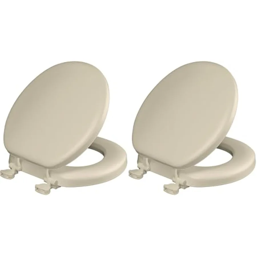 Padded Toilet Seat Cushioned Soft Vinyl over Wood Core Seat Secure Hinges Easy Clean Made in USA Bone Pack of 2
Padded Toilet Seat Cushioned Soft Vinyl over Wood Core Seat Secure Hinges Easy Clean Made in USA Bone Pack of 2