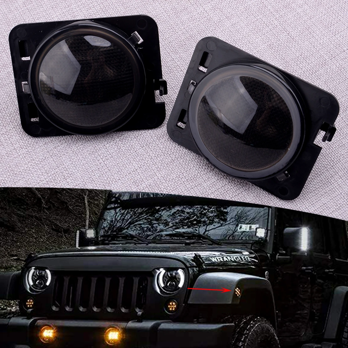 2 шт. дымчатый светодиодный боковой габаритный фонарь постоянного тока 9-16 В ABS подходит для Jeep Wrangler JK 2007-2015
2 шт. дымчатый светодиодный боковой габаритный фонарь постоянного тока 9-16 В ABS подходит для Jeep Wrangler JK 2007-2015