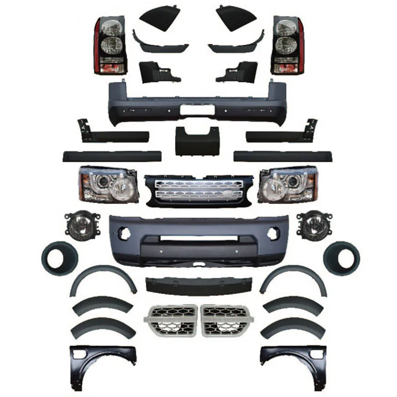 Горячая продажа Facelift Conversion RR Discovery LR3 Обновление LR4 до 2010 года включает фары и задние фонари Передние и задние бамперы
Горячая продажа Facelift Conversion RR Discovery LR3 Обновление LR4 до 2010 года включает фары и задние фонари Передние и задние бамперы