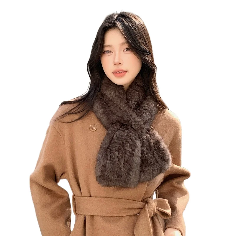 Luxury rabbit fur scarf women winter warm soft Maillard coffee elegant neckwear
Luxury rabbit fur scarf women winter warm soft Maillard coffee elegant neckwear