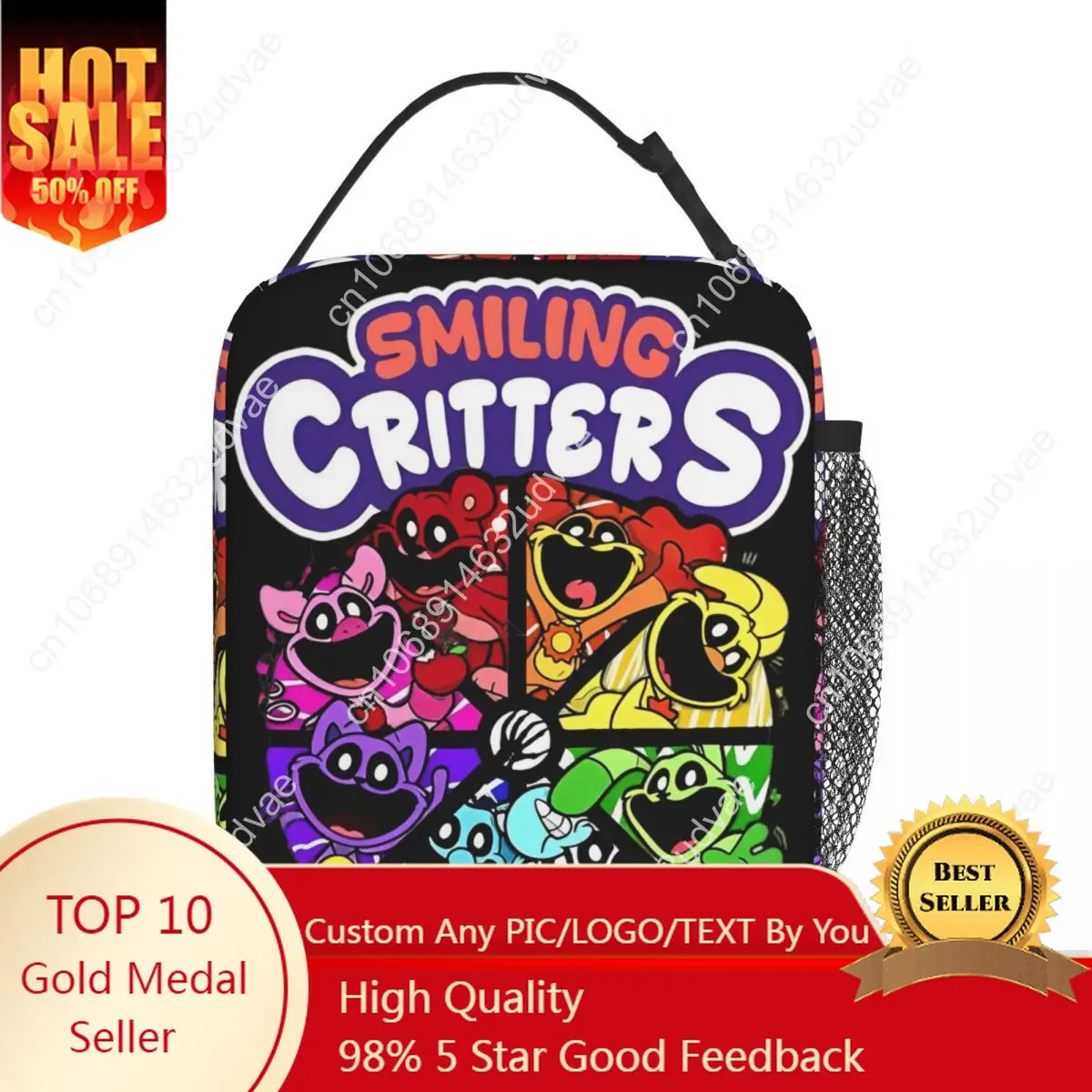 Smiling Critters Catnap Insulated Lunch Bag Funny Cartoon Cat Food Bag Portable Thermal Cooler Lunch Box for Picnic
Smiling Critters Catnap Insulated Lunch Bag Funny Cartoon Cat Food Bag Portable Thermal Cooler Lunch Box for Picnic
