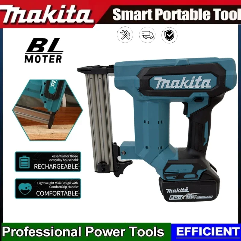 Makita 100-Nail Capacity,Ideal for Flooring,Cordless, Shelving & DIY Wood Projects 18V Lithium-Ion Nail Gun, 6.0Ah Battery Tool
Makita 100-Nail Capacity,Ideal for Flooring,Cordless, Shelving & DIY Wood Projects 18V Lithium-Ion Nail Gun, 6.0Ah Battery Tool