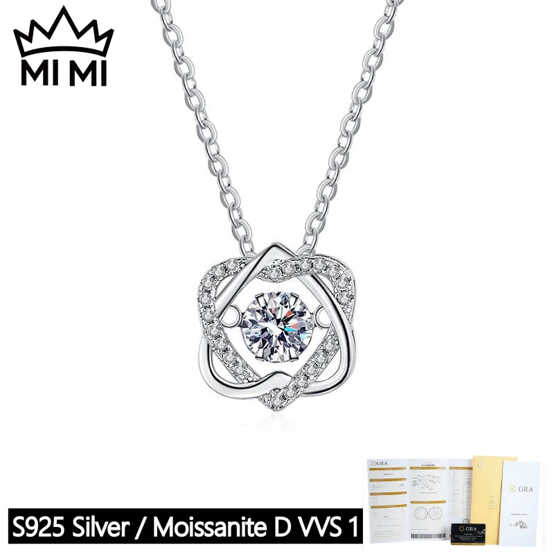 MI MI 925 Sterling Silver GRA Certified Hexagram & Beating Heart Moissanite Pendant Collarbone Necklace for Women with Gift Box
MI MI 925 Sterling Silver GRA Certified Hexagram & Beating Heart Moissanite Pendant Collarbone Necklace for Women with Gift Box