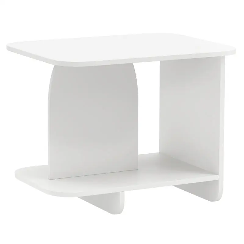 End Table 2-Tier Sofa Side Table with Storage Shelf for Small Space-White
End Table 2-Tier Sofa Side Table with Storage Shelf for Small Space-White