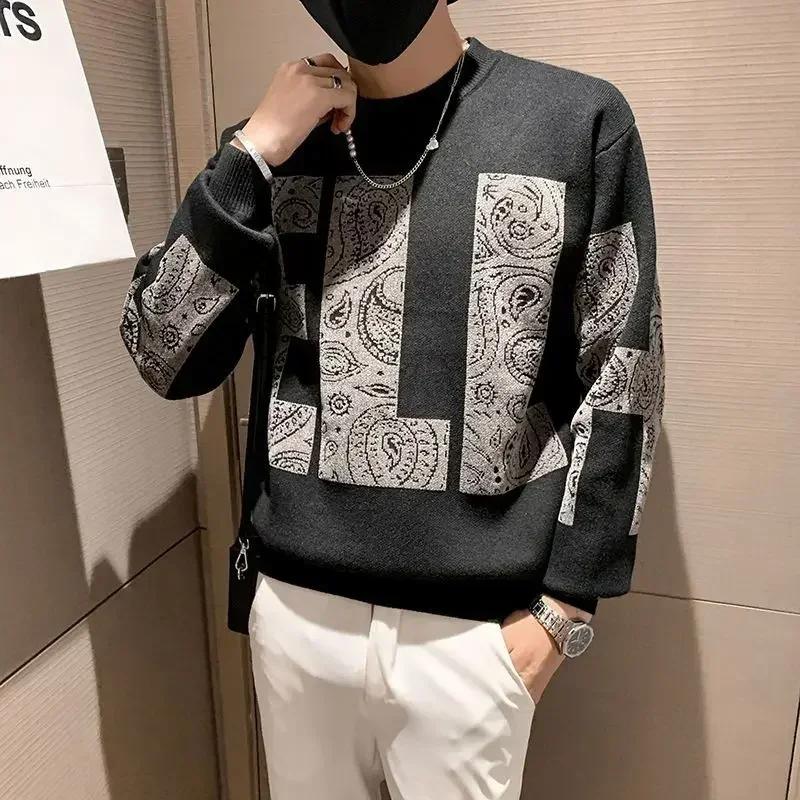 Men's Clothing Round Collar Graphic Pullovers Knit Sweater Male Letter Crewneck Black High Quality Replica Korean 2024 Autumn X
Men's Clothing Round Collar Graphic Pullovers Knit Sweater Male Letter Crewneck Black High Quality Replica Korean 2024 Autumn X