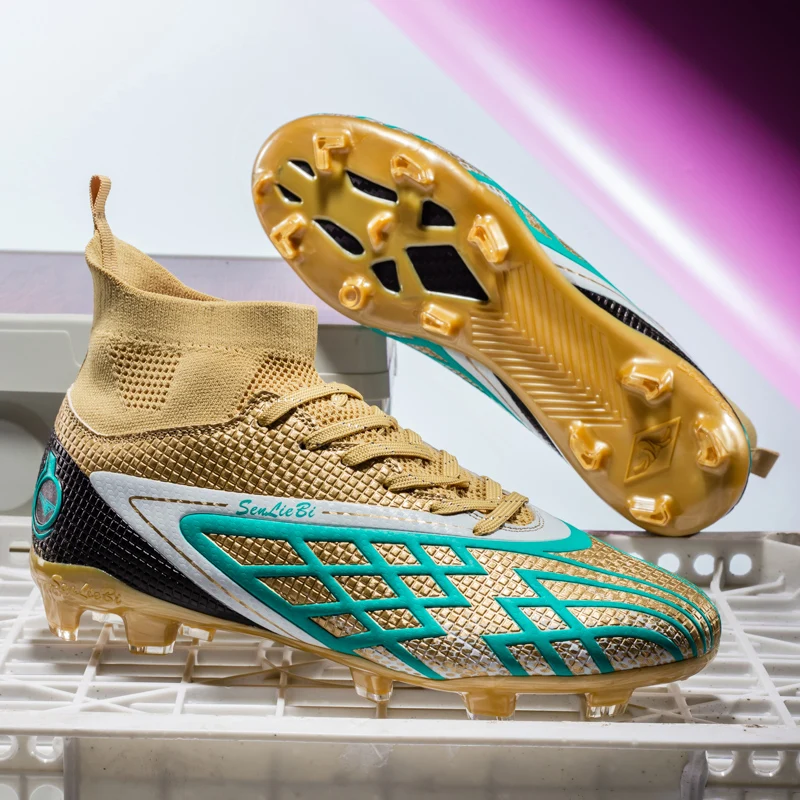 Мужские уличные футбольные бутсы, тренировочные футбольные бутсы в помещении, длинные шипы, кроссовки для взрослых и детей, нескользящая тренировочная спортивная обувь унисекс
Мужские уличные футбольные бутсы, тренировочные футбольные бутсы в помещении, длинные шипы, кроссовки для взрослых и детей, нескользящая тренировочная спортивная обувь унисекс