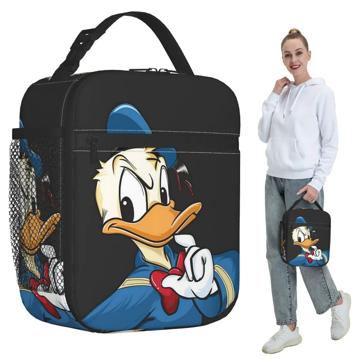 Donald Duck Cartoon Insulated Lunch Bag for Women Office Cooler Thermal Food Box Tote Leakproof Lunch Boxes Container
Donald Duck Cartoon Insulated Lunch Bag for Women Office Cooler Thermal Food Box Tote Leakproof Lunch Boxes Container
