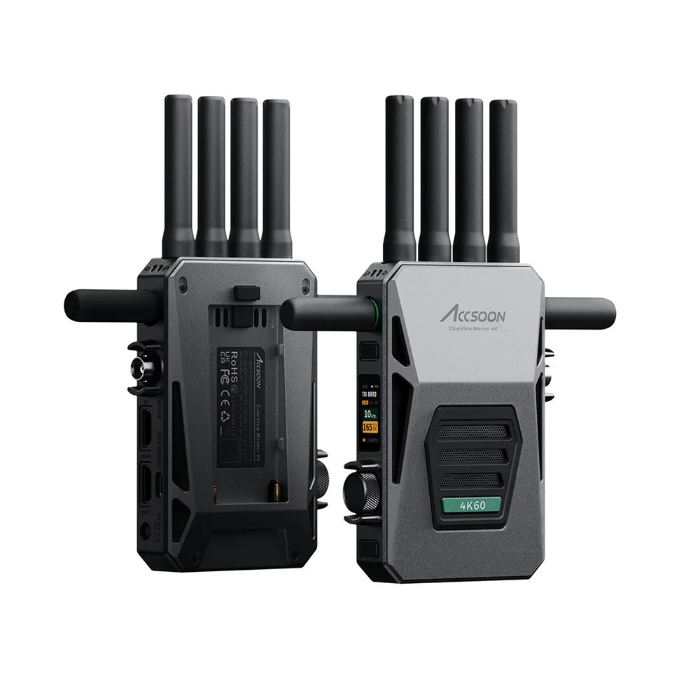 ACCSOON CineView Master 4K Wireless Video Transmission 2.5KM 2.4GHz 6GHz 5GHz Tri-Band and DFS for iphone ipad Live Monitoring
ACCSOON CineView Master 4K Wireless Video Transmission 2.5KM 2.4GHz 6GHz 5GHz Tri-Band and DFS for iphone ipad Live Monitoring