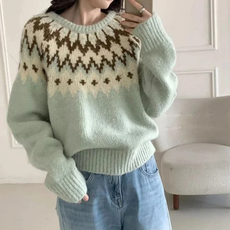 Korea 3D Jacquard Knit Cardigan Women Autumn Winter Vintage Patchwork Lazy Soft Waxy Sweater Princess Sleeve Coat O-neck Top New
Korea 3D Jacquard Knit Cardigan Women Autumn Winter Vintage Patchwork Lazy Soft Waxy Sweater Princess Sleeve Coat O-neck Top New