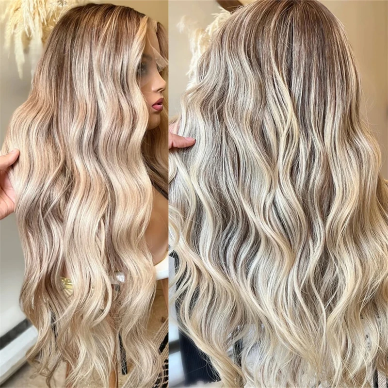 Lace Top HD Invisible Lace Front Wigs Ombre Ash Blonde Body Wave Synthetic Lace Front Wig Dark Roots Natural Preplucked Hairline
Lace Top HD Invisible Lace Front Wigs Ombre Ash Blonde Body Wave Synthetic Lace Front Wig Dark Roots Natural Preplucked Hairline