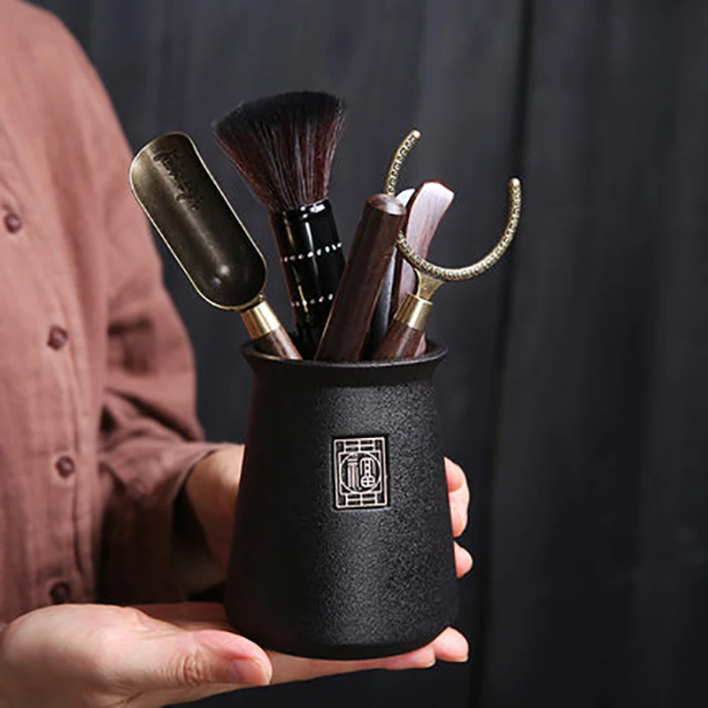 Китайский чайный сервиз кунг-фу, аксессуары для чайной церемонии, набор Six Gentlemen, инструменты для приготовления чая, посуда, зажим, игла, ложка, подарки 
Китайский чайный сервиз кунг-фу, аксессуары для чайной церемонии, набор Six Gentlemen, инструменты для приготовления чая, посуда, зажим, игла, ложка, подарки