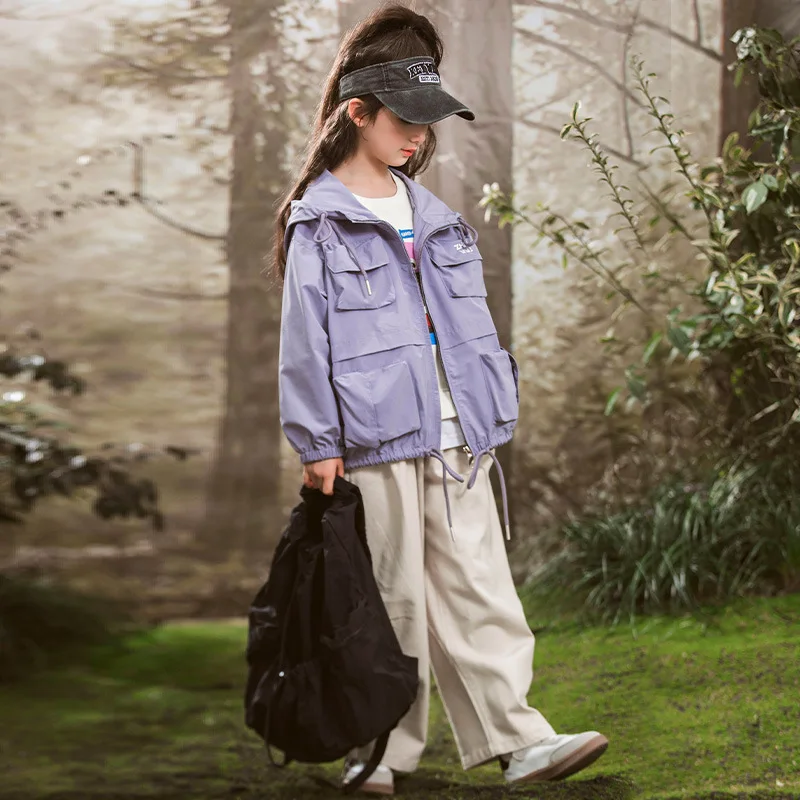 2024 Spring Autumn Junior Girl Jacket Teenager Girl Hooded Zipper Sweat Jackets Children Girl Multi Pocket Outdoor Jacket
2024 Spring Autumn Junior Girl Jacket Teenager Girl Hooded Zipper Sweat Jackets Children Girl Multi Pocket Outdoor Jacket