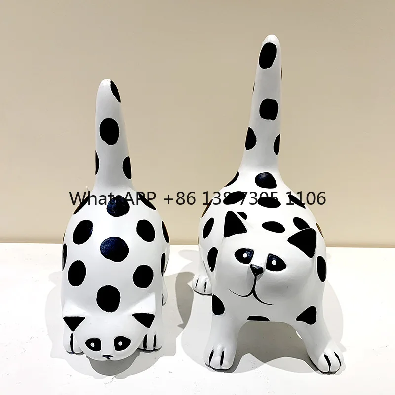Nordic Creative Animal Polka Dot Cat Cartoon Ornament Home Living Room Model Room Bedroom Study Accessories
Nordic Creative Animal Polka Dot Cat Cartoon Ornament Home Living Room Model Room Bedroom Study Accessories