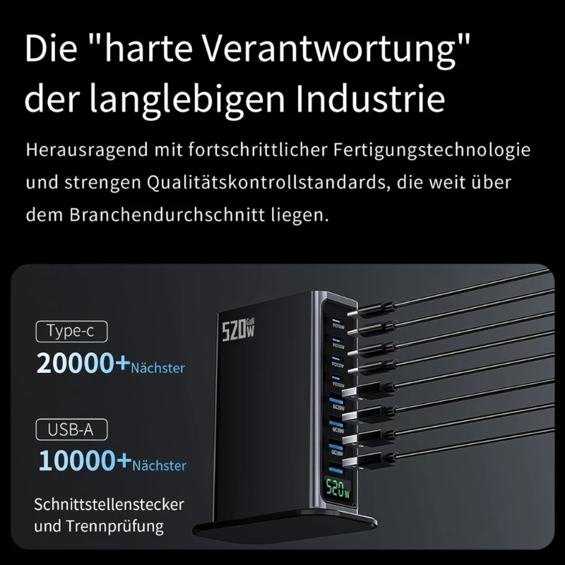 Highly Power 520W USB C Charging Hub 8Ports USB for Phones Tablets Laptops USB C Charging Adapter for Travel
Highly Power 520W USB C Charging Hub 8Ports USB for Phones Tablets Laptops USB C Charging Adapter for Travel