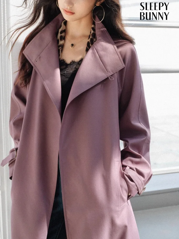 Oversized Purple Trench Coat Lapel Collar Long Windbreaker Women Autumn Loose Fit Outerwear Elegant Minimalist Fashion Jacket
Oversized Purple Trench Coat Lapel Collar Long Windbreaker Women Autumn Loose Fit Outerwear Elegant Minimalist Fashion Jacket