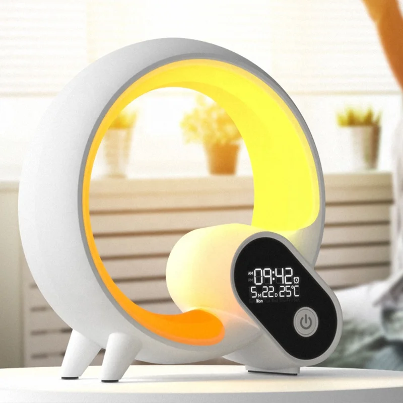 New Style APP Control Bluetooth Speaker Intelligent Wake up Q Atmosphere Light Alarm Clock Bedroom Decoration Music Night Light
New Style APP Control Bluetooth Speaker Intelligent Wake up Q Atmosphere Light Alarm Clock Bedroom Decoration Music Night Light