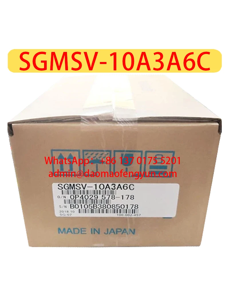 SGMSV-10A3A6C Совершенно новый серводвигатель, SGMSV 10A3A6C, Быстрая доставка, В наличии
SGMSV-10A3A6C Совершенно новый серводвигатель, SGMSV 10A3A6C, Быстрая доставка, В наличии