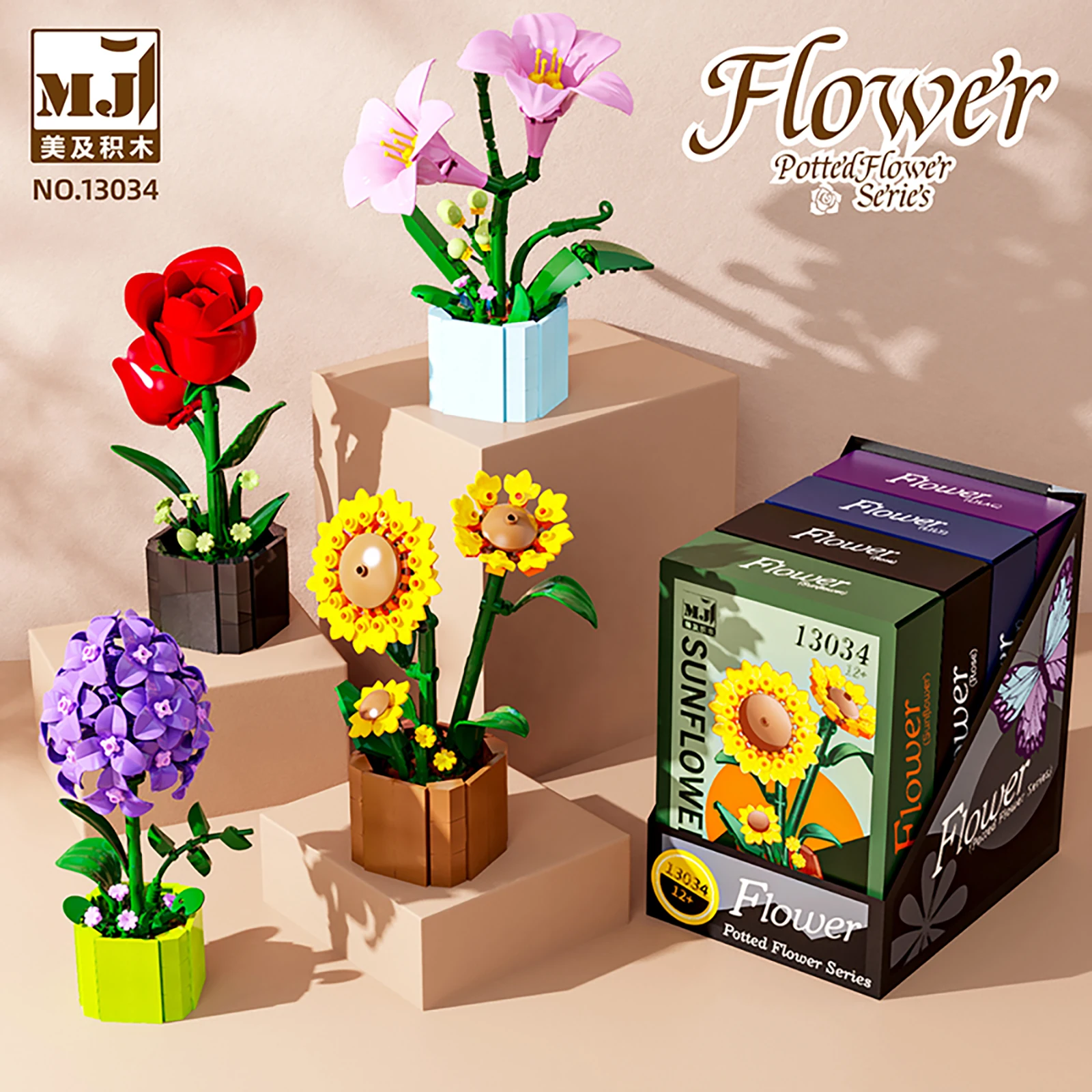 MJ13034 Flower Building Blocks Potted Plant Rose Sunflower DIY Artificial Bouquet Desktop Decor Educational Toys For Children
MJ13034 Flower Building Blocks Potted Plant Rose Sunflower DIY Artificial Bouquet Desktop Decor Educational Toys For Children
