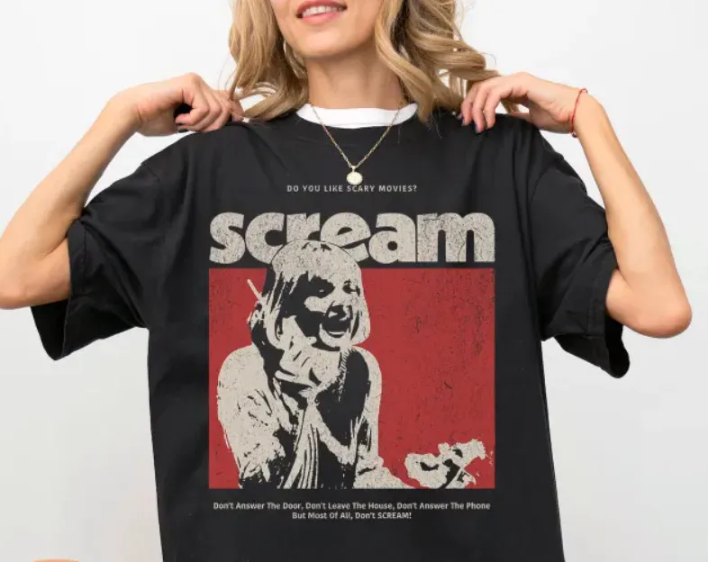 Scream Movie Vintage Graphic Tee. Retro Halloween Shirt. Scary Movie. Comfort Co
Scream Movie Vintage Graphic Tee. Retro Halloween Shirt. Scary Movie. Comfort Co