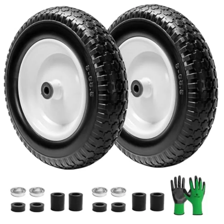 Wheelbarrow Tires, 3.50-8" Flat-free Solid Tire and Wheel, Universal Fit 14.5" Wheelbarrow Tire For Garden Carts/Wheelbarrows/T
Wheelbarrow Tires, 3.50-8" Flat-free Solid Tire and Wheel, Universal Fit 14.5" Wheelbarrow Tire For Garden Carts/Wheelbarrows/T