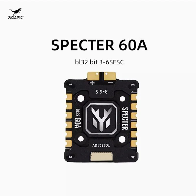 HGLRC Spectre 60A BL32 4 в 1 Mini ESC G071 128K Встроенный радиатор с ЧПУ 20x20 мм 3-6S для FPV Фристайл Дрон DIY Запчасти
HGLRC Spectre 60A BL32 4 в 1 Mini ESC G071 128K Встроенный радиатор с ЧПУ 20x20 мм 3-6S для FPV Фристайл Дрон DIY Запчасти