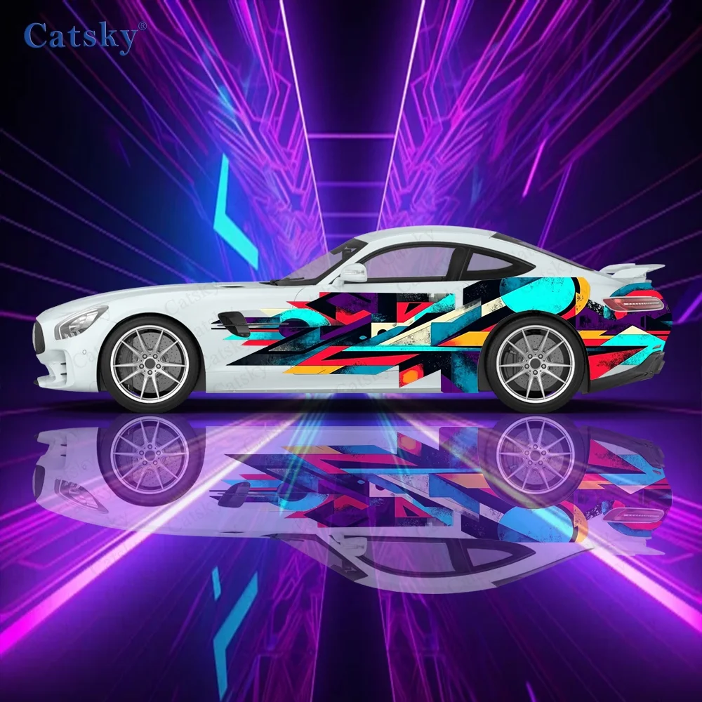 Abstract Geometric Pattern Stickers - Car Body Side Decals, PVC (Polyvinyl Chloride) Decoration, Universal Fit for All Cars car
Abstract Geometric Pattern Stickers - Car Body Side Decals, PVC (Polyvinyl Chloride) Decoration, Universal Fit for All Cars car