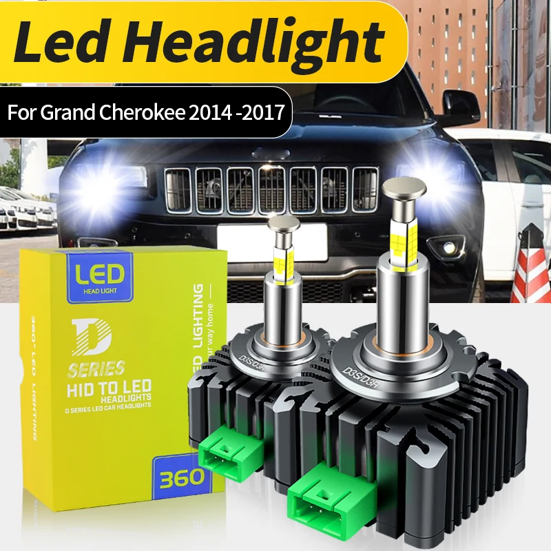 2Pcs Car LED Light D3S Xenon HID Headlights 35W 6000K White High Low Beam Bulbs For Grand Cherokee Jeep 2014 2015 2016 2017
2Pcs Car LED Light D3S Xenon HID Headlights 35W 6000K White High Low Beam Bulbs For Grand Cherokee Jeep 2014 2015 2016 2017