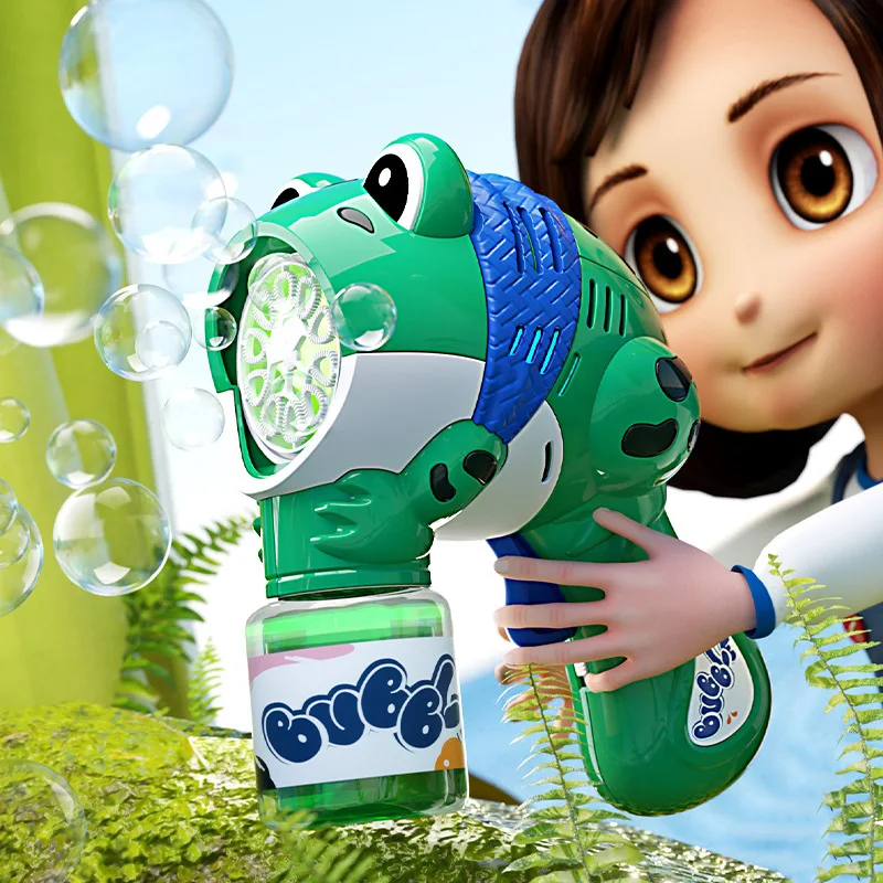 New Christmas Bubble Toy Frog Bubble Machine Children's Handheld Electric Bubble Blowing Gun Boy and Girl Toys Gift
New Christmas Bubble Toy Frog Bubble Machine Children's Handheld Electric Bubble Blowing Gun Boy and Girl Toys Gift