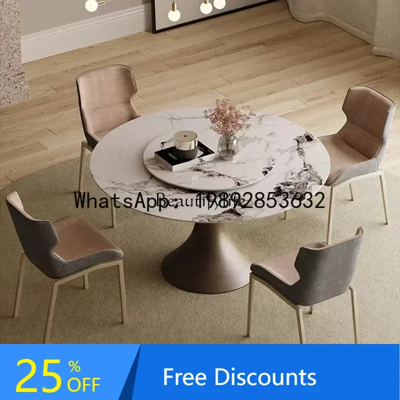 Luxury Designer Stone Plate Luxury Stone Dining Table Embedded Turntable round Table
Luxury Designer Stone Plate Luxury Stone Dining Table Embedded Turntable round Table