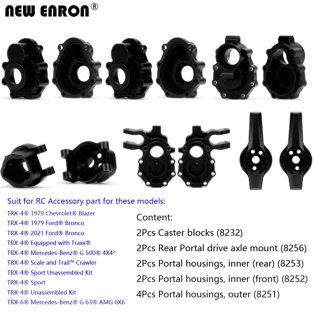 Aluminum Front & Rear Portal Housings Caster Block Axle Mount for RC Crawler 1/10 TRAXXAS TRX4 TRX6
Aluminum Front & Rear Portal Housings Caster Block Axle Mount for RC Crawler 1/10 TRAXXAS TRX4 TRX6