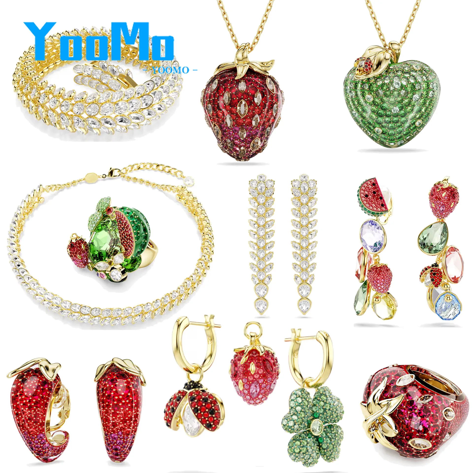Gold High Quality Crystal Luxury Anniversary Jewelry Gold Flower Tassel Crystal Earrings Fashion Necklace Ring Gift for Women
Gold High Quality Crystal Luxury Anniversary Jewelry Gold Flower Tassel Crystal Earrings Fashion Necklace Ring Gift for Women