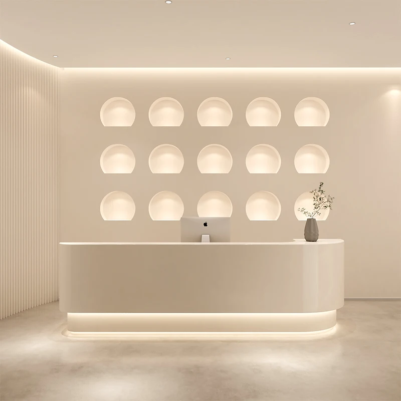 Modern White Reception Desks Salon Beauty Executive Hotel Reception Desks Welcome Minimalist Comptoire Accueil Lounge Furniture
Modern White Reception Desks Salon Beauty Executive Hotel Reception Desks Welcome Minimalist Comptoire Accueil Lounge Furniture